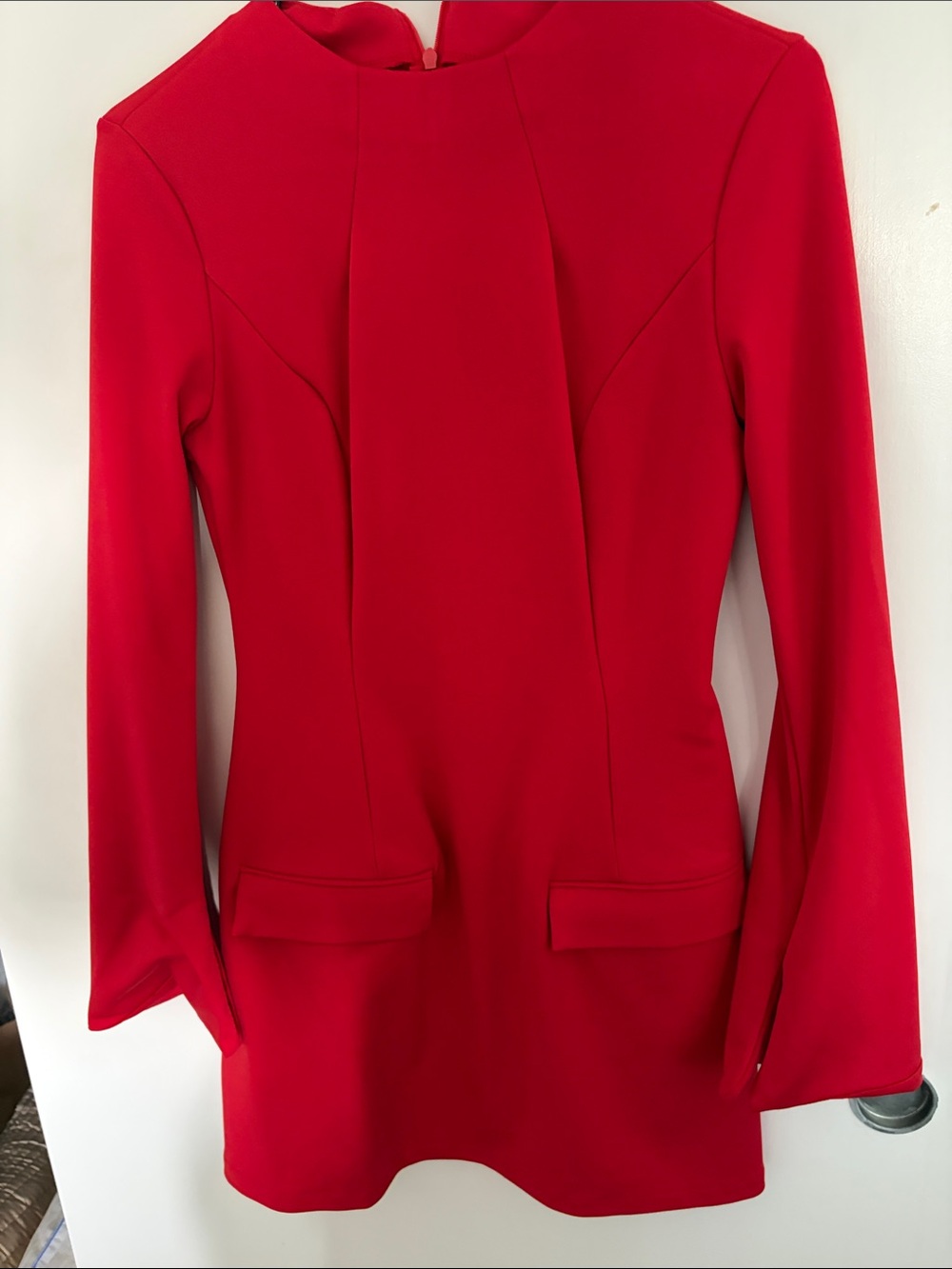 Red Long-Sleeve Women's Dress